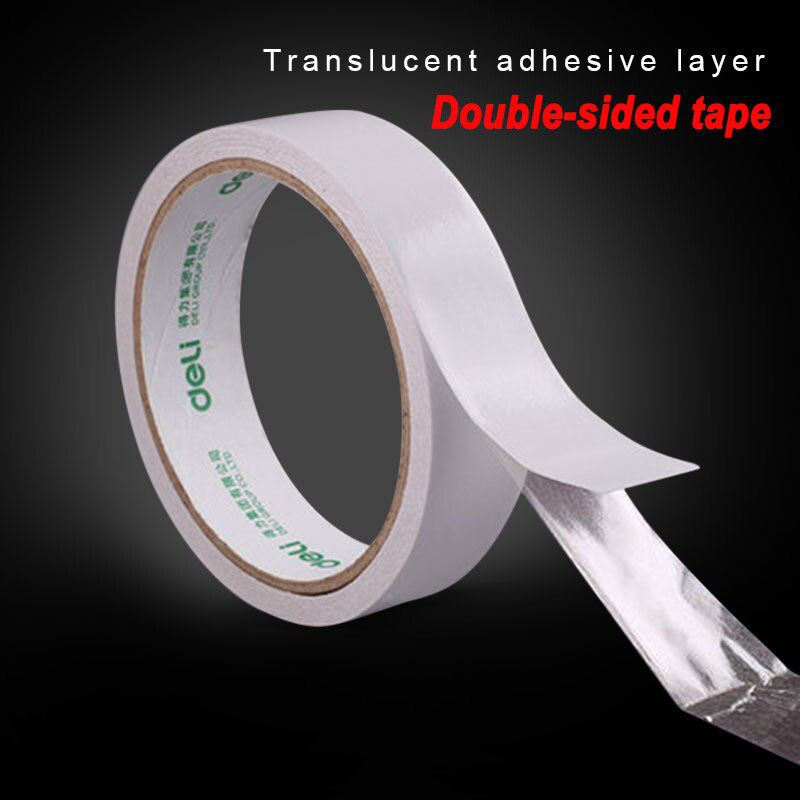 White Strong Self Adhesive Double Sided Tape Paper Strong Ultra-thin High-adhesive Cotton Double-sided Tape DIY Craft Gift-Wrap