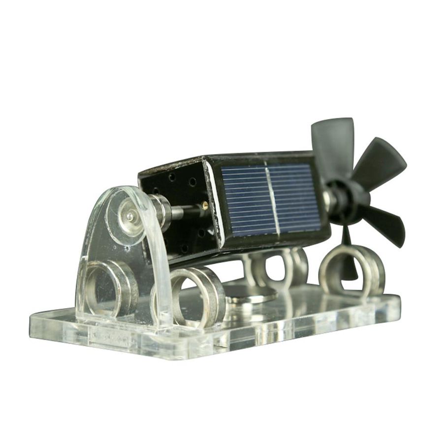 Creative Four-side Solar Magnetic Levitation Horizontal Levitating Stand Engine Educational Model Gift Motor