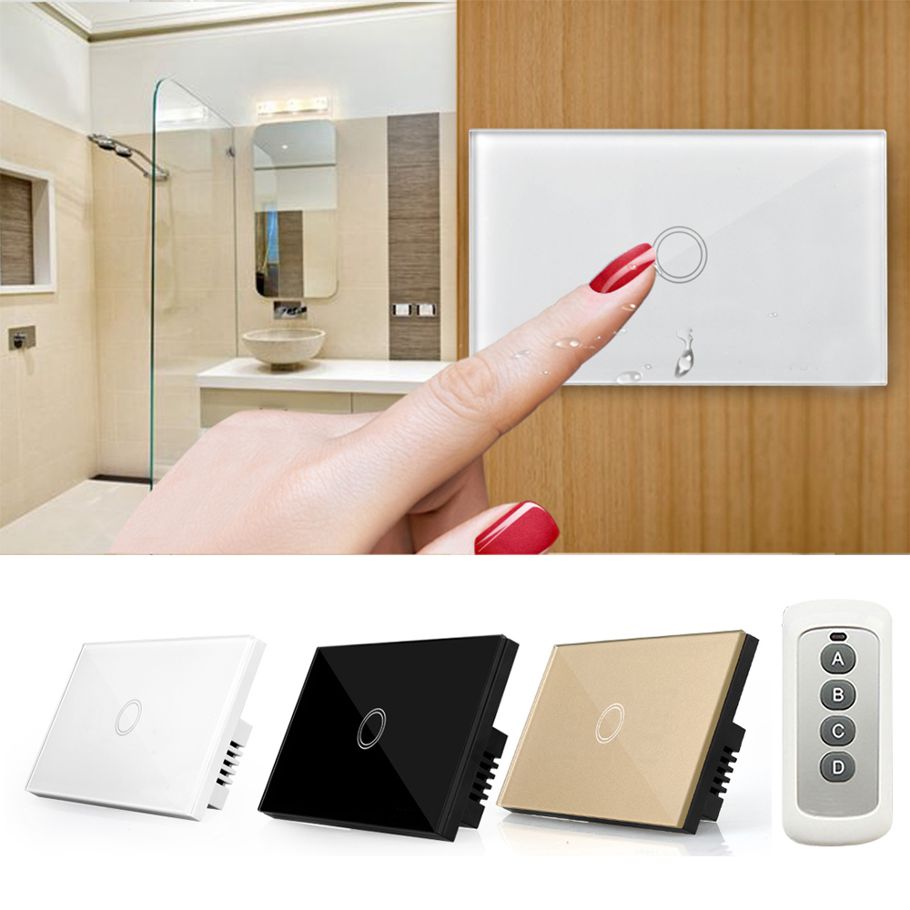 Multi-Function 120 Type Smart Touch Wall Light Switch US Plug 1 Gang Y801B