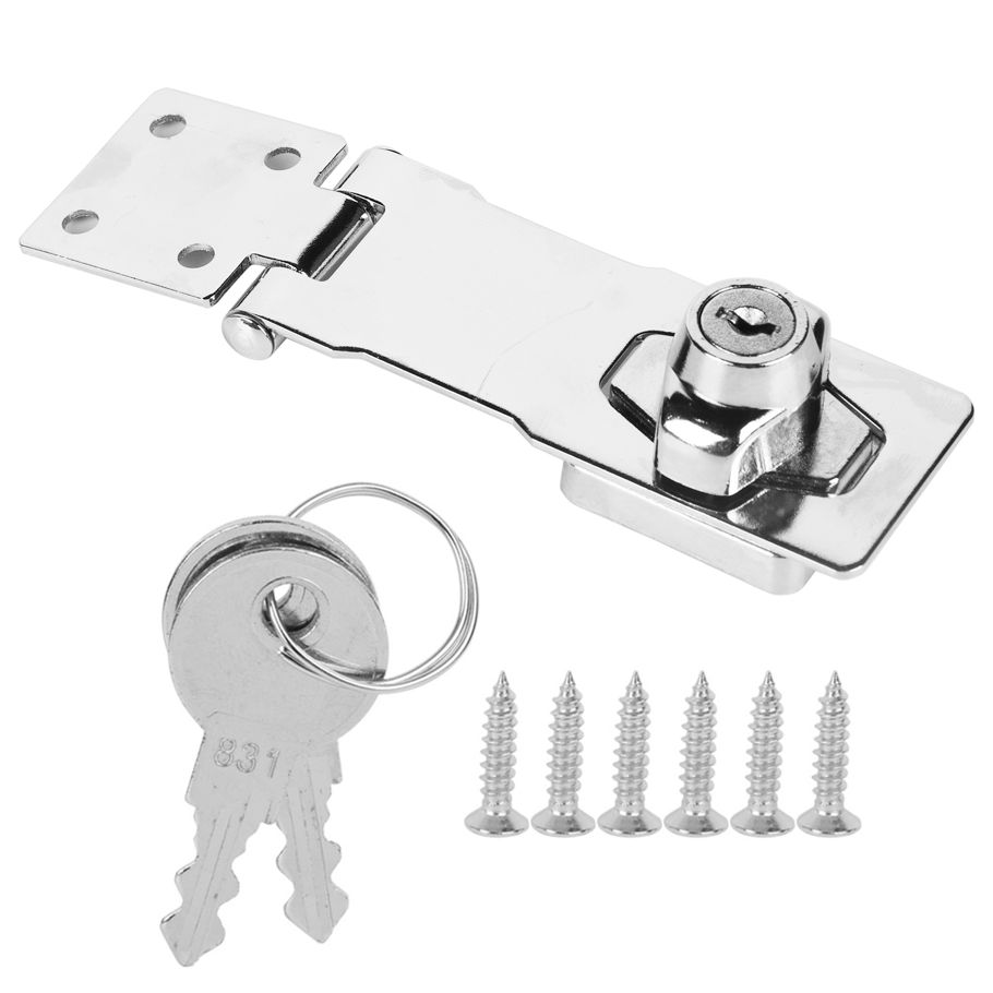 Large Keyed Hasp Lock Locking For Small Doors Drawer Cabinet Household T RE