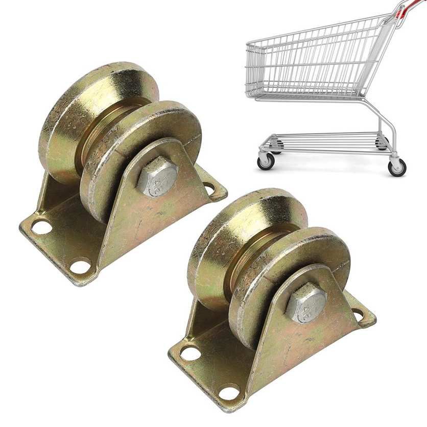 2PCS V Type Sliding Gate Roller Groove Wheel Track Rail for Industrial Machine Door