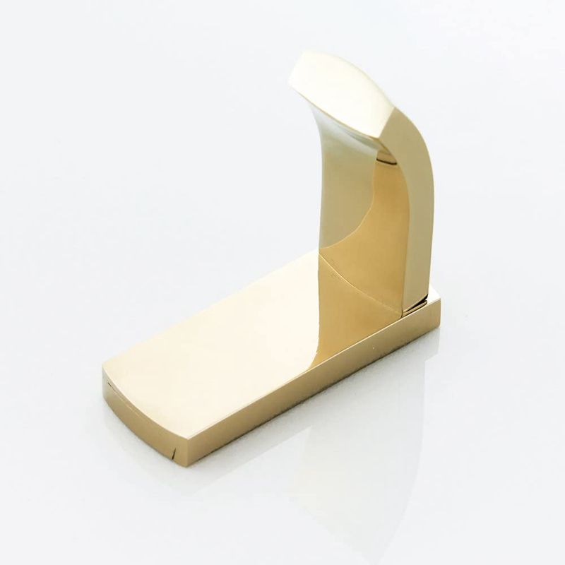 Brass Square 2 Towel Hook Set Luxurious Solid, Gold Robe Hanger Hanger Wall Suitable for Bathroom and Kitchen Doors