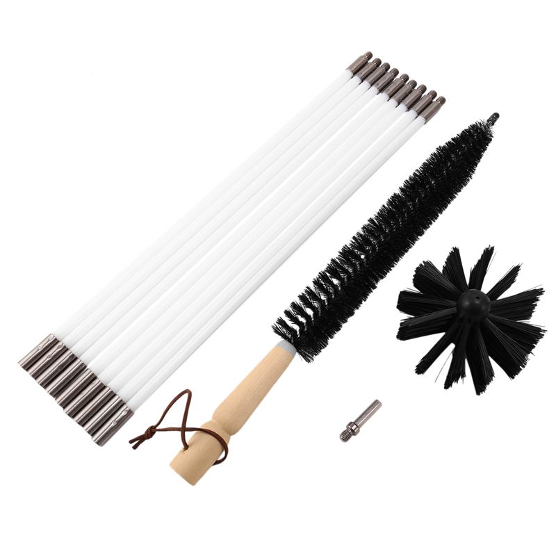 Dryer Vent Cleaner Kit 12 Feet, Flexible 9 Rods Dry Duct Cleaning Kit Chimney Sweep Brush with Dryer Lint Brush