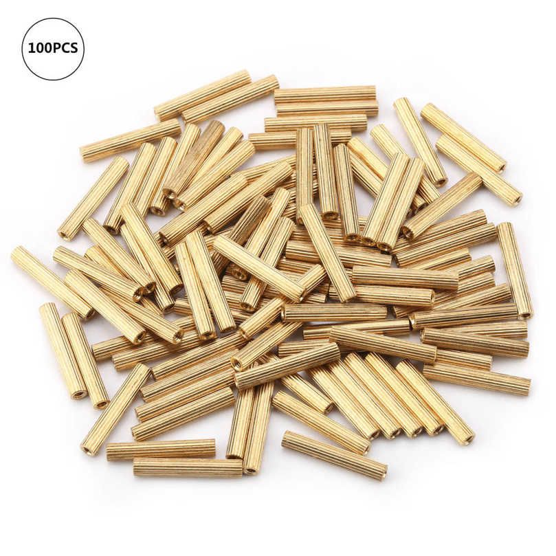 PCB Standoff Brass Spacer Practical 100 Pcs/Set Professional M2 Female for Testing Equipment Electronic Industry