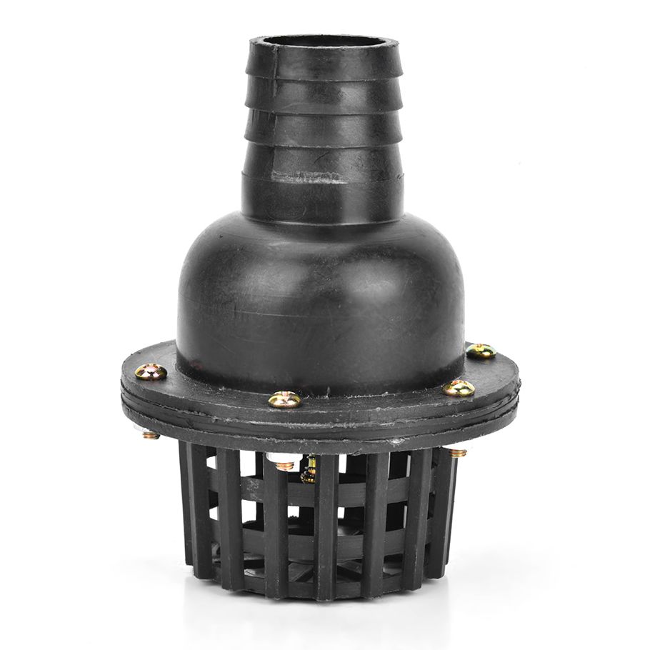Water PVC Foot Bottom Valve Connector for Fluid Machine Black