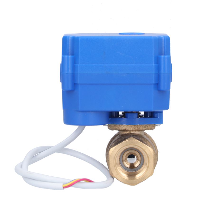 Electric Ball Valve Brass Mini 3 Wire 2 Control Mode Integrated DC12V