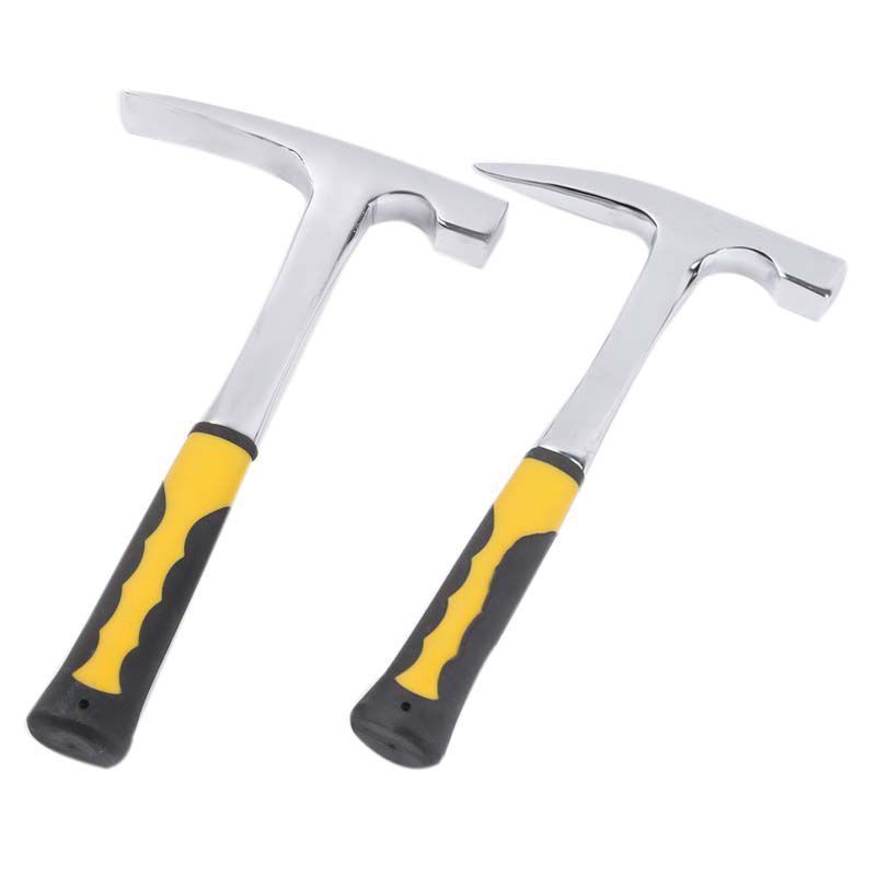 2 Pcs Geological Exploration Hammer Pointed Mineral Exploration Geology Hammer Hand Tool , Flat Mouth & Pointed Mouth