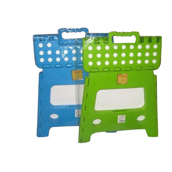 Portable Skid-Resistant Bench Plastic Folding Step Stool Tools DIY - Green