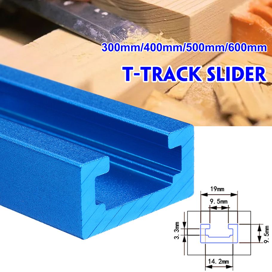 300mm/400mm/500mm/600mm Aluminum Alloy Miter T-Track DIY Woodworking Tool Suitable for Table Saw Woodworking Workbench