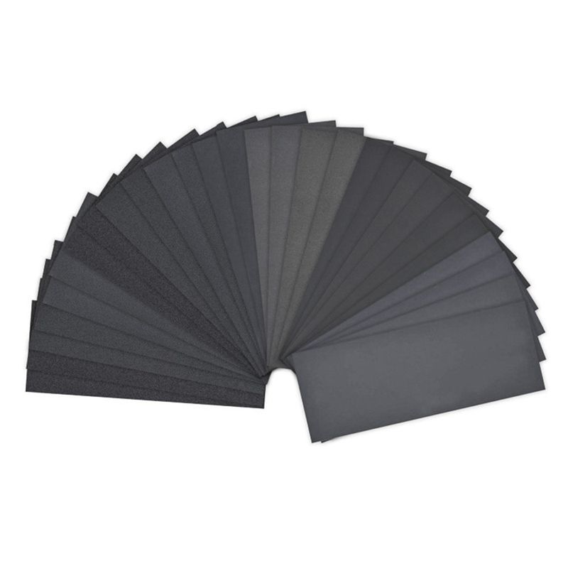 Wet Dry Dry Sandpaper 90Pcs 9X3.6 Inch Abrasive Sanding Paper 400-3000 Grit for Wood Metal Polishing Sand Paper