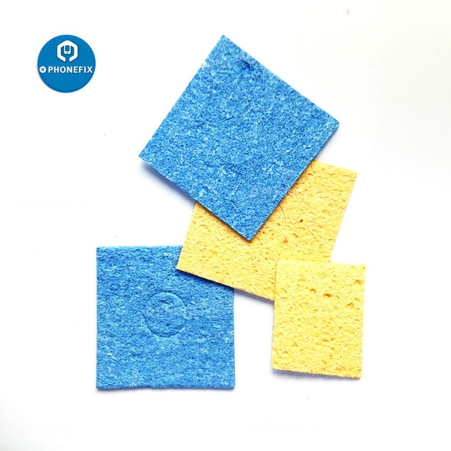 5Pcs Yellow Blue ing Sponge er For Enduring Electric Welding Soldering Iron High Temperature Resistant Sponges