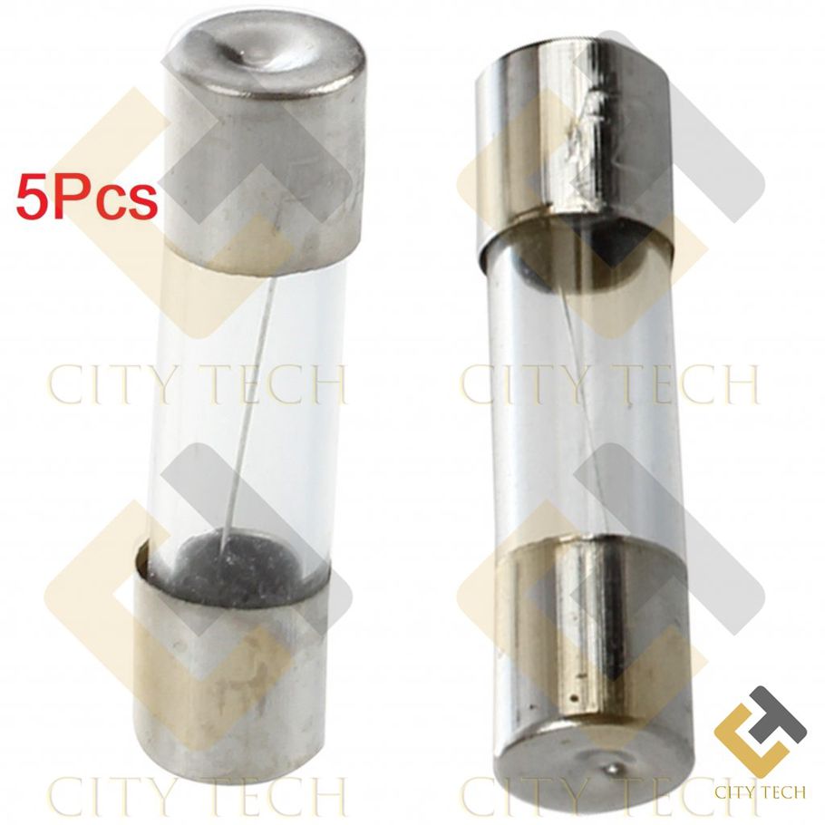 5Pcs- Fast Blow Type AC 250V 7A F25AL250V Glass Fuses Tubes Size 5x20mm Fast Acting Glass Tube Fuse 7Amp