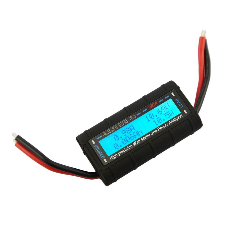 G.T.Power RC Power Analyzer Watt Meter for voltage (V), current (A) Power (V) Capacity (Ah), and energy measurement 130Amps