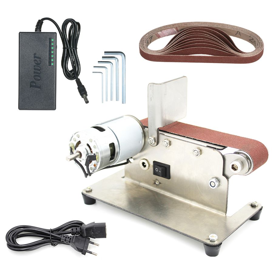 Horizontal Belt Sander Mini Electric Belt Grinding Sander Multifunctional Grinder DIY Polishing Grinding Machine