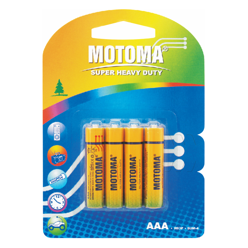 [[[Ready Stock]]]//Remote Battery[[MOTOMA]]Super Heavy Duty//AAA//1.5V//Non-Rechargeable Battery//[4pcs]///ST