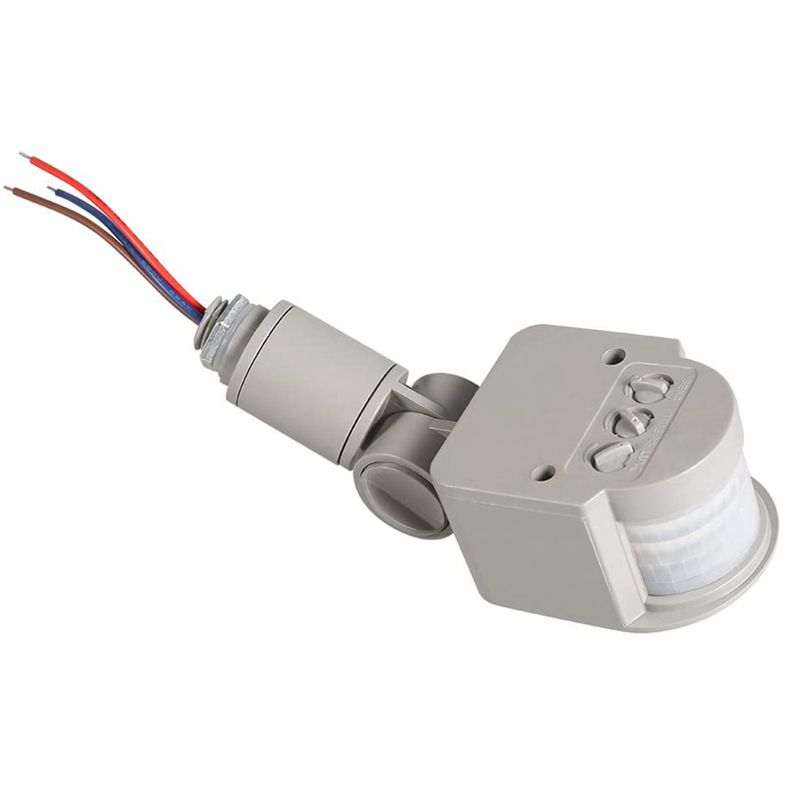 70W Outdoor 90-250V 180 Degree Infrared PIR Motion Sensor Detector Wall Light Switch, Gray