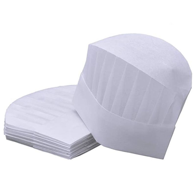 25 Packs of Disposable Chef Hat SMS Non-Woven Kitchen Cooking Hats Cap Party Baking