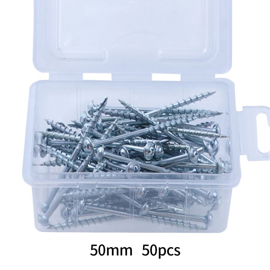 150/100/50pcs Woodworking Antirust Oblique Hole Self-tapping Screws High Strength Galvanized Nails for Pocket Hole Jig 25/32/38/50/63mm New Professional