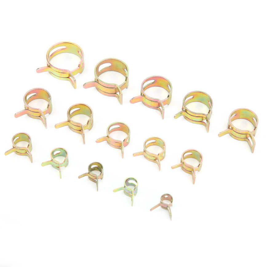Tube Clamp Fastener 115Pcs Hose Colored Zinc-Plating Spring Clip Water Air Pipe Fasteners 6-22mm