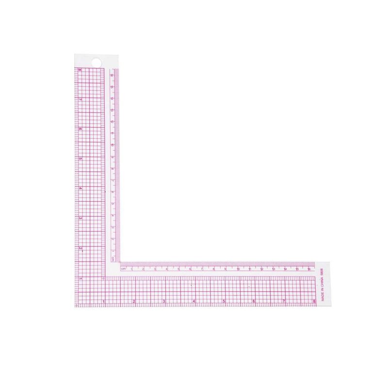 Sewing Measure Rulers 90-Degree L Shape Square Ruler Metric and Imperial Clothing Ruler Tailor Craft Tool