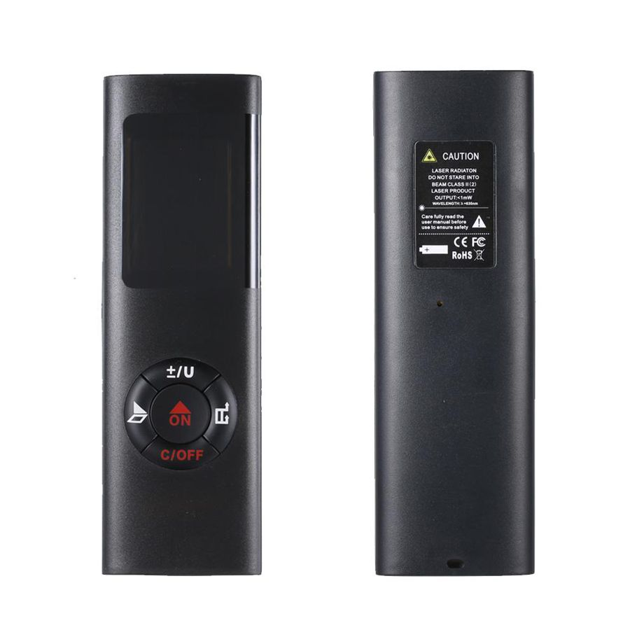 30M Handheld Rangefinder Digital Mini Distance Measuring Meter Portable USB Charging Electronic Space Measurement Device for Area Volume Distances