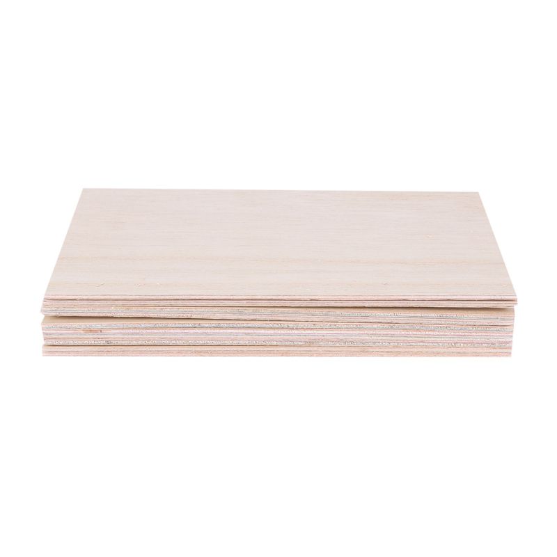 50Pcs Balsa Wood Sheets Wooden Plate 150 x 100 x 2mm for House Ship Craft Model DIY