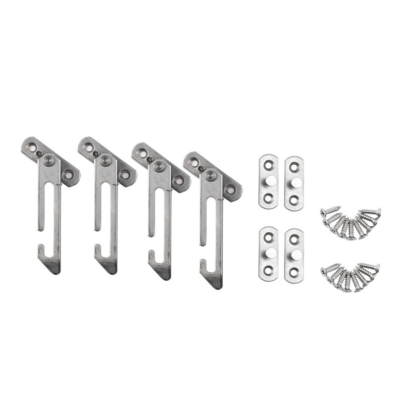 4 Pack Window Restrictor Locks Window Restrictor Hook Stainless Steel Child Lock Restrictor with Screws for Upvc Windows