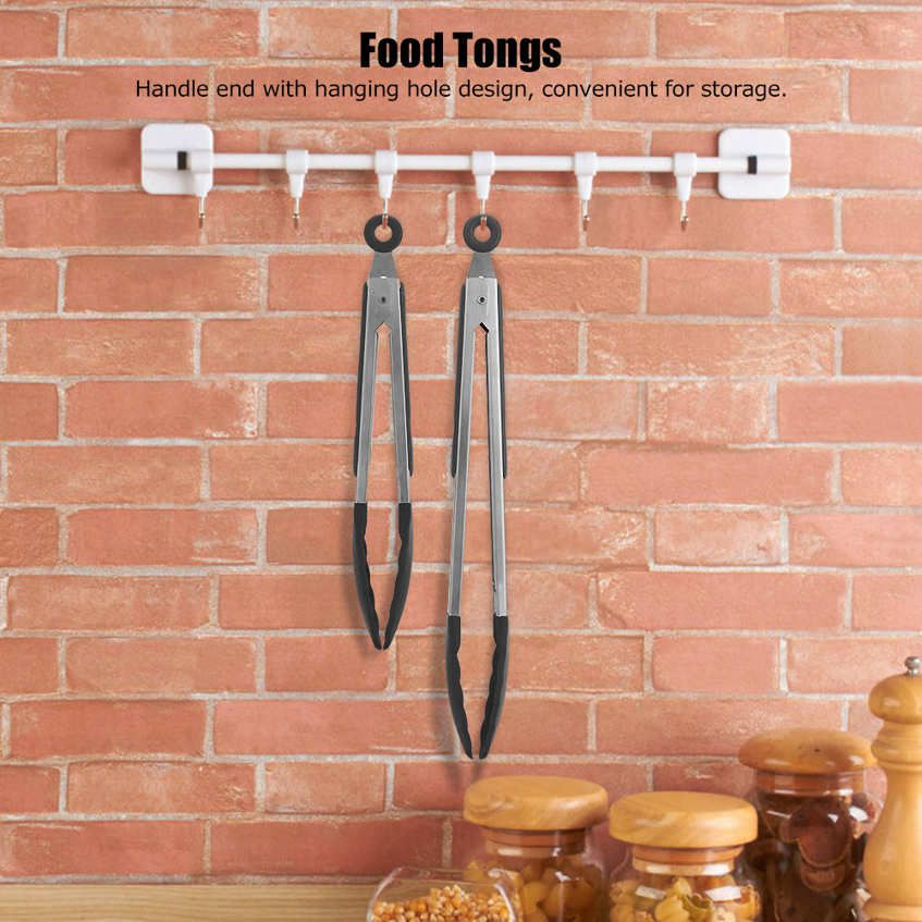 Food Clip 2Pcs Kitchen Non‑Stick Clamp Serving Bread Tong for BBQ Cooking Grilling Tools