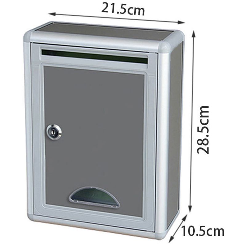 Creative product Vintage Aluminum Alloy Lockable Secure Mail Letter Post Box Mailbox Post Box for Home Garden Ornament Decor