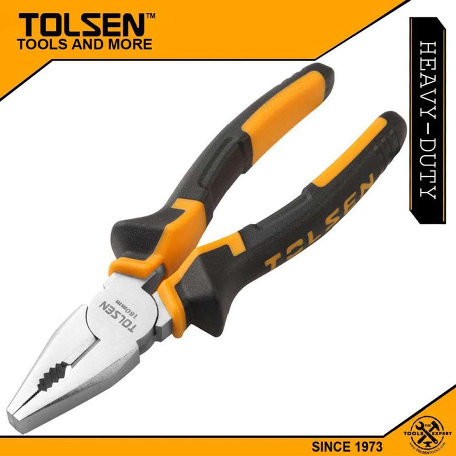 TOLSEN Combination Pliers (6 inch or 160mm ) TPR Handle Model No: 10000