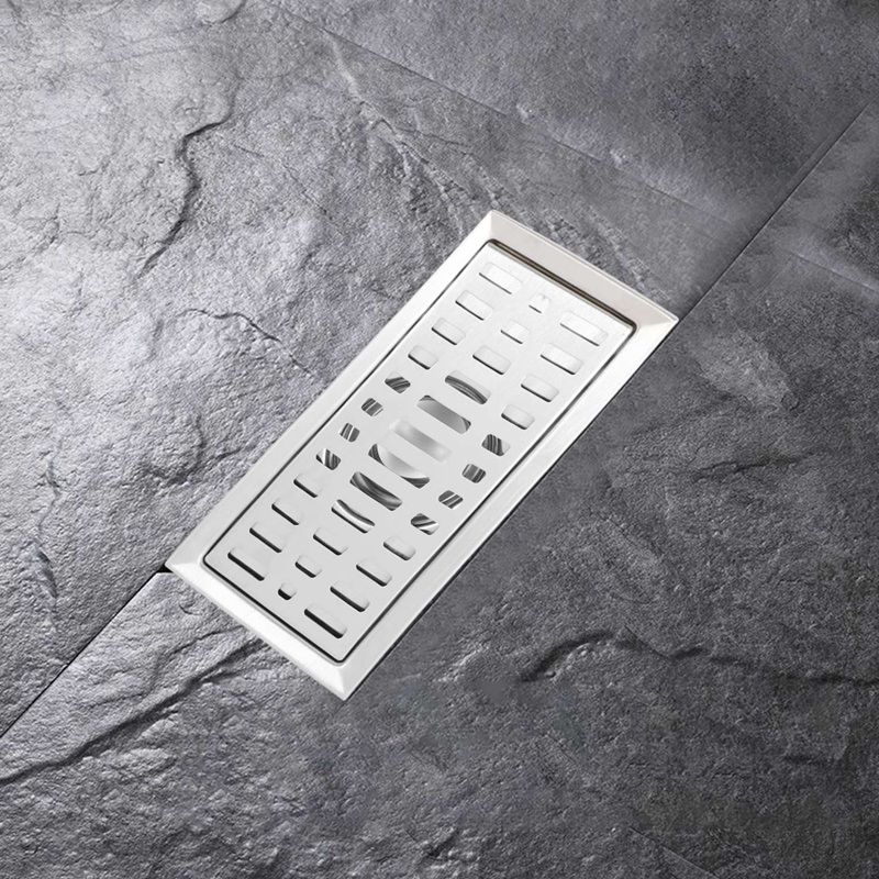 Stainless Steel Bathroom Square Floor Grate 20Cm X10Cm Floor Drain
