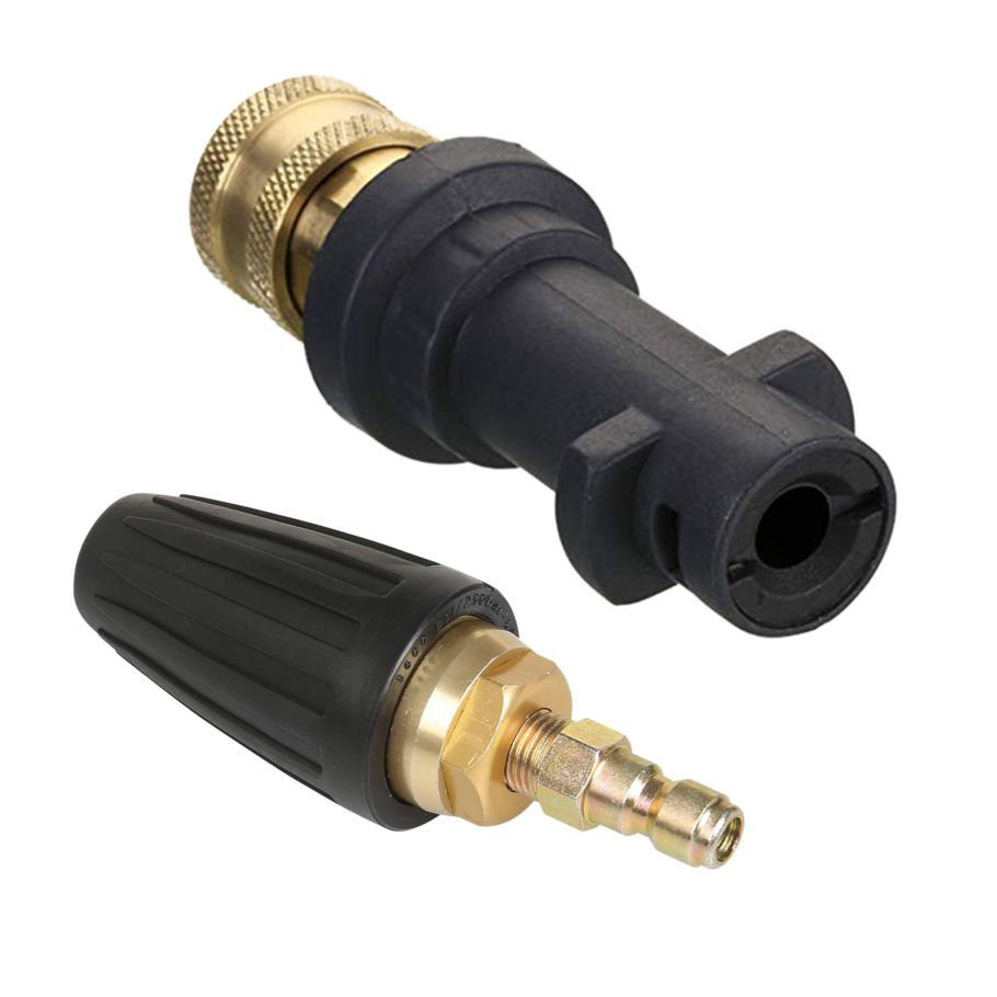 Durable 2 Set  Pressure Outlet Parts: 1Set Pressure Washer Turbo Nozzle & 1Set  Pressure Cleaning Foam Pot Cleaning Gun
