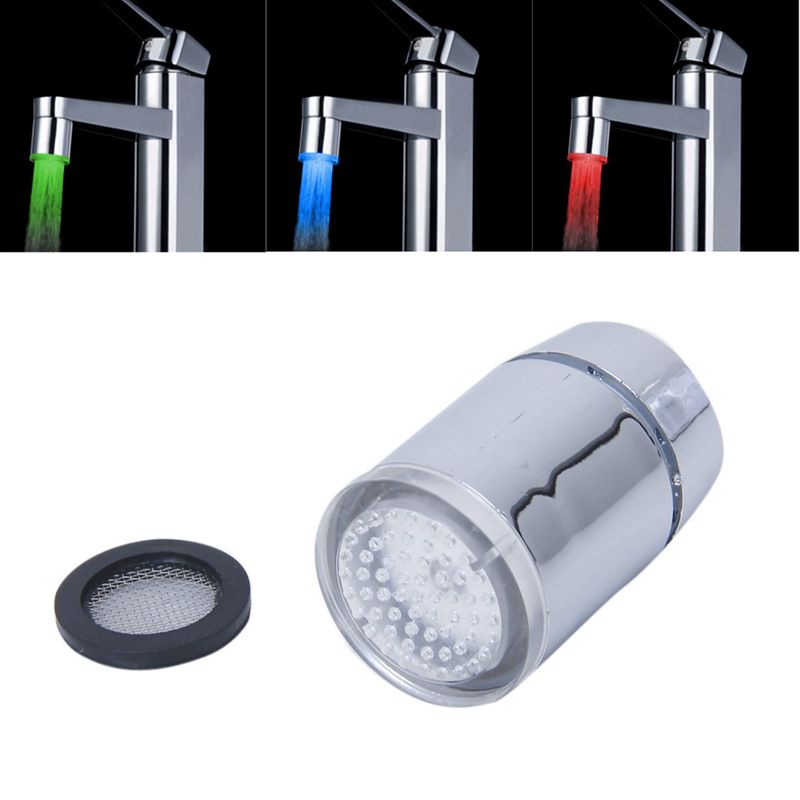 Tri-color LED Temperature Sensor Spray Faucet Water Tap