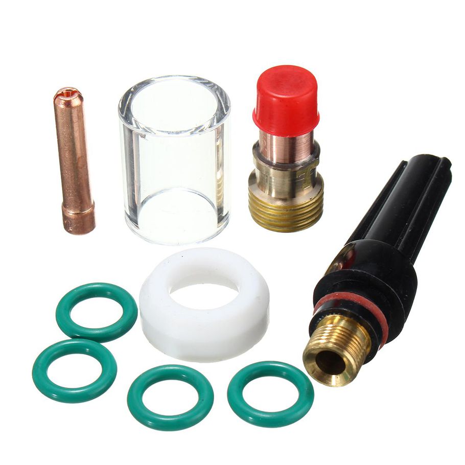 9Pcs Welding Torch TIG Stubby Gas Lens Tools DIY Glass Cup Kit For WP-17/18/26 1/16\'\' -