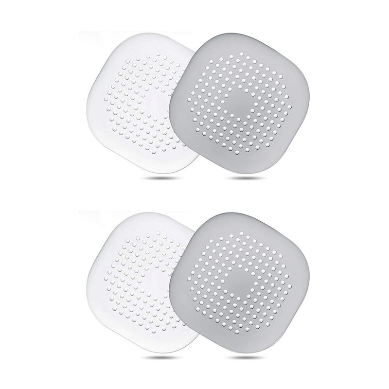 Hair Catcher, Drain Cover for Shower Silicone Hair Stopper with Suction Cup, Easy to Install Suit for Bathroom, Kitchen