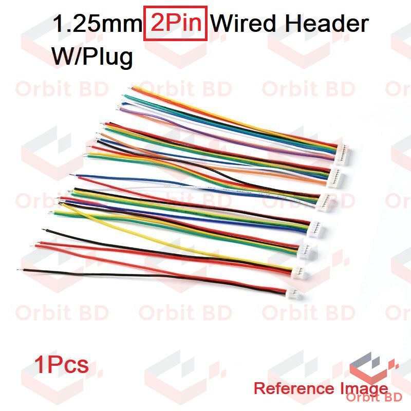 1.25mm 2Pin Wired Header W/Plug