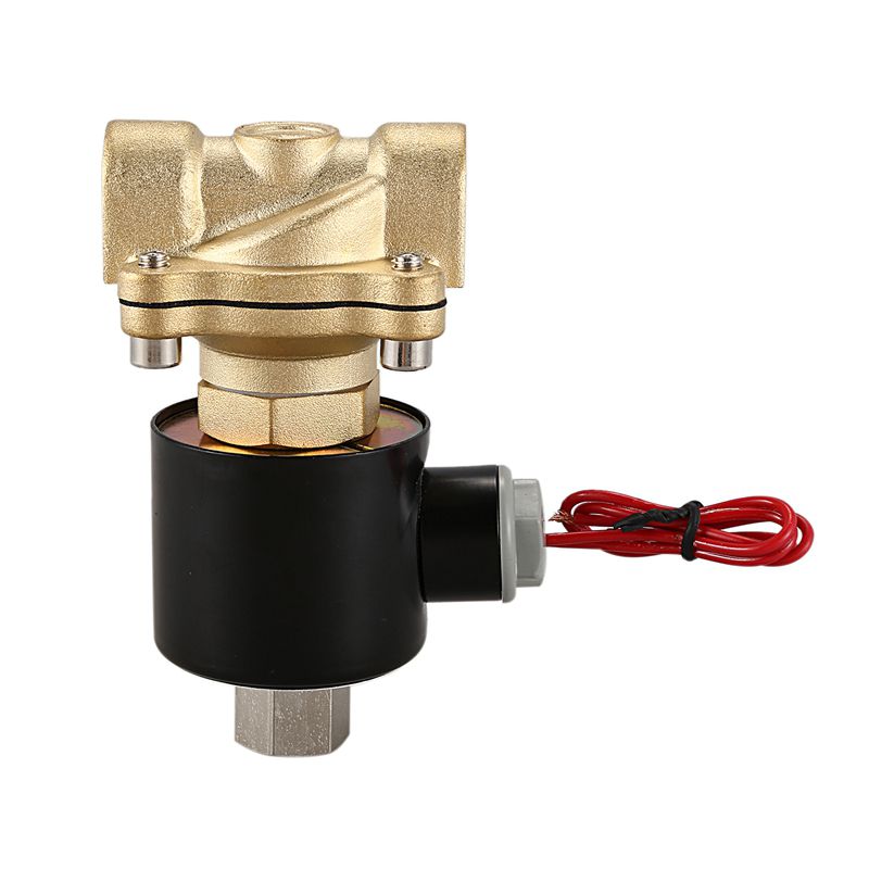 1/2inch DN15 Normally Open N/O Brass Electric Solenoid Valve 220V Pneumatic Valve for Water Oil Gas