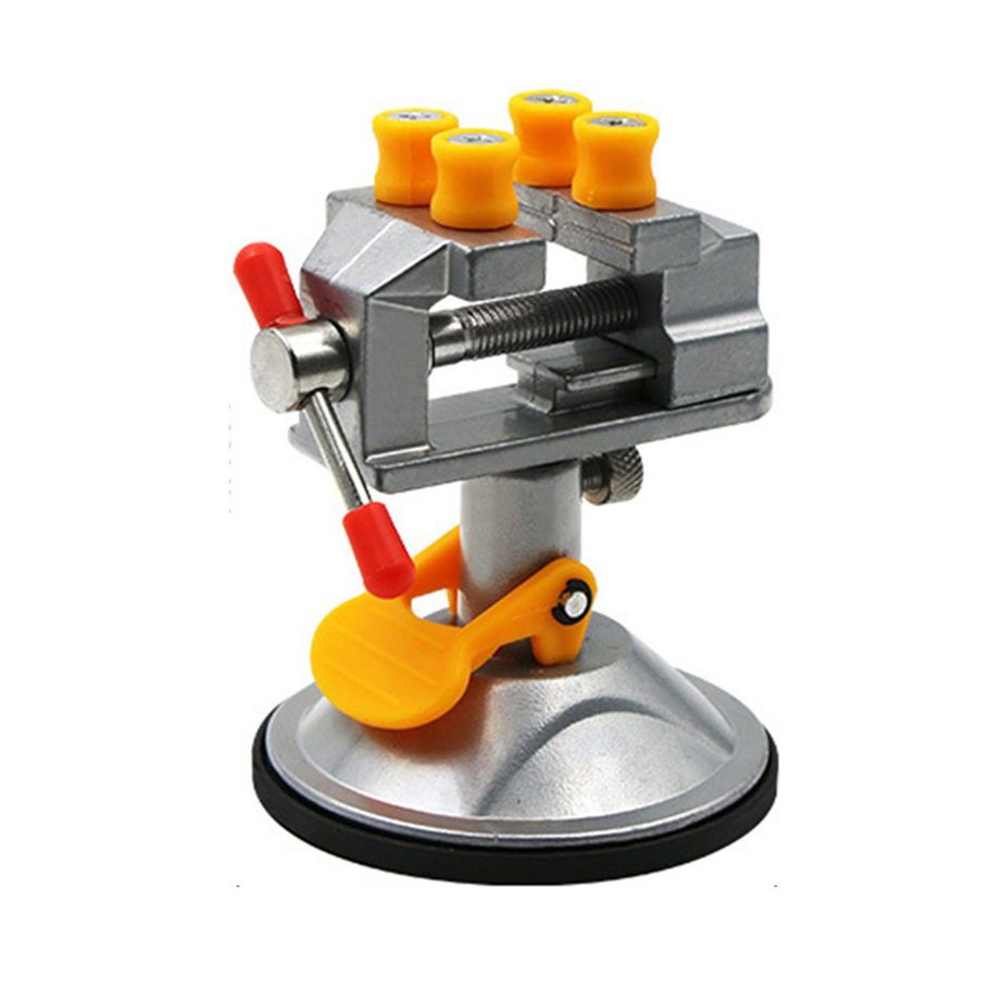 Carving Table Bench Vise, Mini DIY Metal Home Tools, Space-Saving Press Clamp, Carving Fixture Vise, 360 Degree Rotation Suction Pliers 360 Degree Rotation 0 for Carving DIY