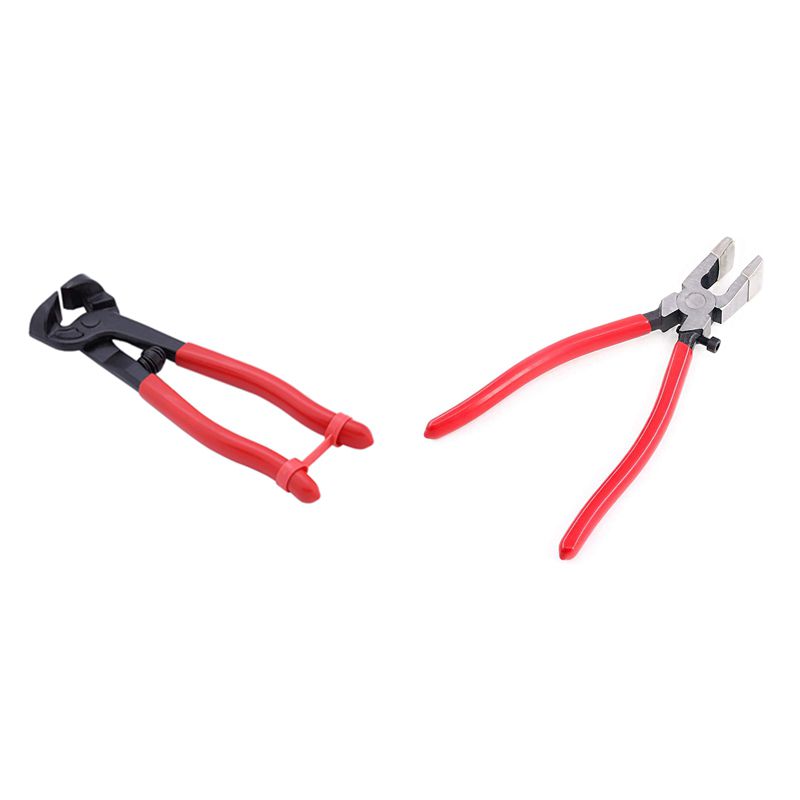 Glass & Mosaic Trimmer & Nipper Tile Cutter Pliers with Handle Breaking Cutting Glass Pliers Stained Glass Tools
