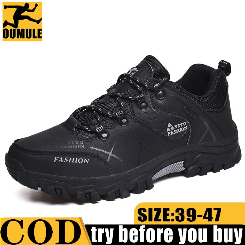 Men's Safety Shoes Protective Shoes Leather Anti-puncture Wear-resistant Anti-slip Outdoor hiking shoes sports shoes