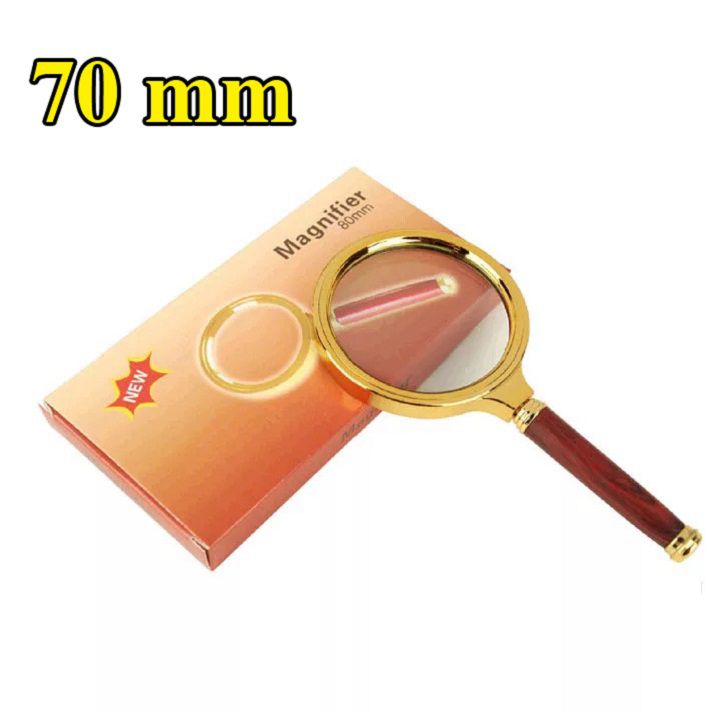 Premium Quality 70 mm Magnifying Glass Loupe Handheld Jewelry Magnifier and Home Reading metal Body