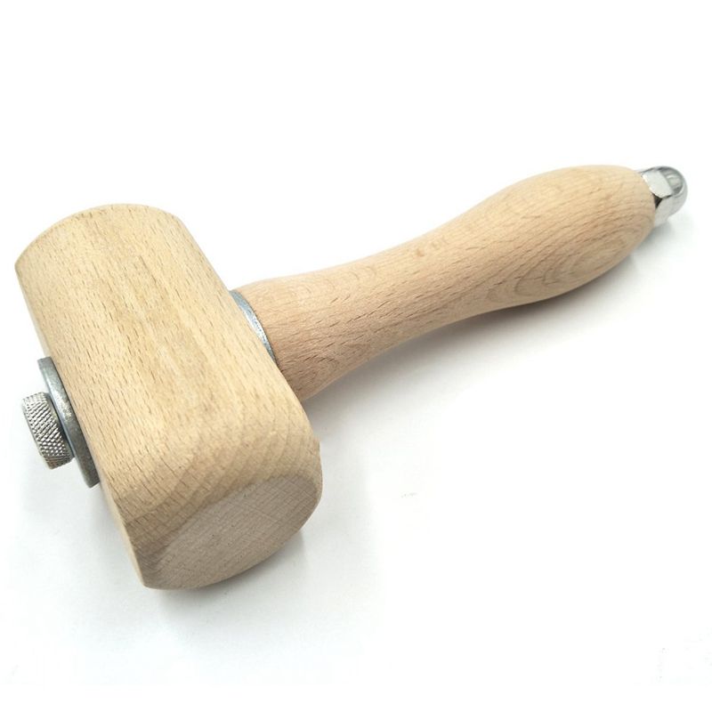 Wooden Mallet Leathercraft Carving Hammer Sew Leather Tool Kit (Wooden)