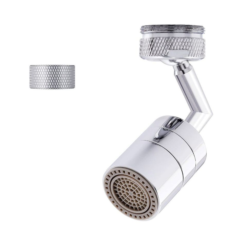 Splash Filter Faucet 720 Degree Rotating Double Outlet Faucet Extender Aerator