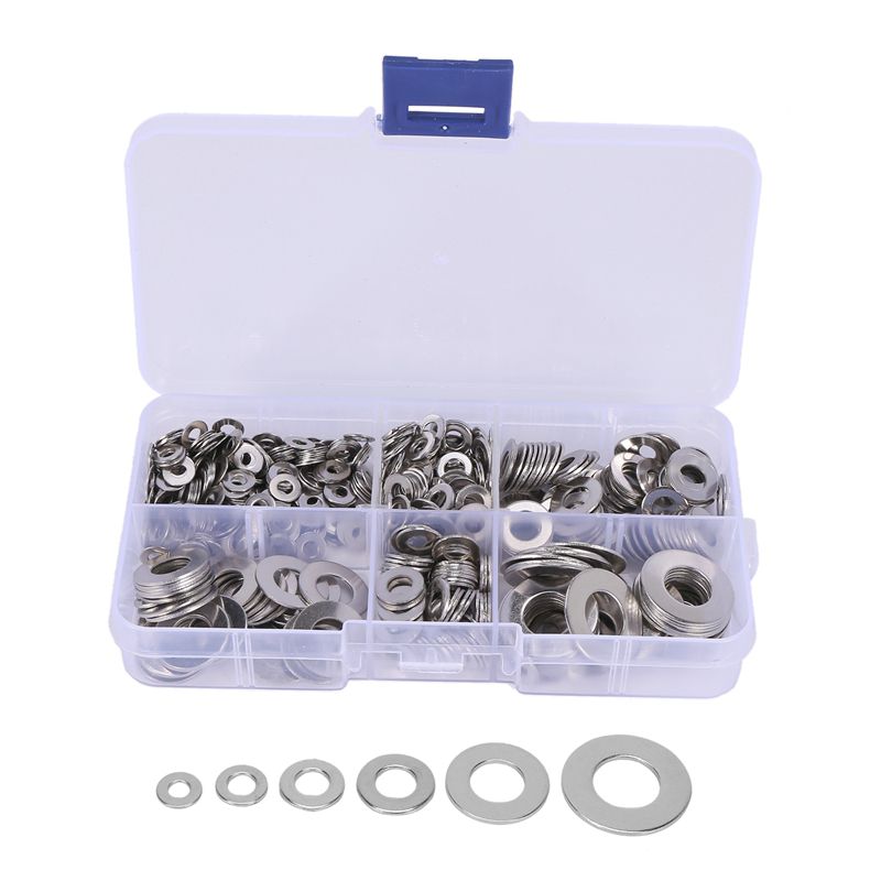 660 Pcs/Set M3 M4 M5 M6 M8 M10 Washer Spacers Stainless Steel Flat Washer Plain Gasket Spacers Kit Screw Bolt Fastener