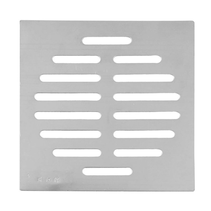 Home Bathroom Supplies Silver Tone Square Stainless Steel Floor Drain Cover