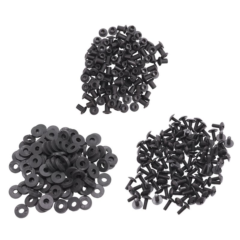 100Pcs Tek Lok Screw Set Chicago Screw Comes with Washer for DIY Kydex Sheath Hand Tool Parts