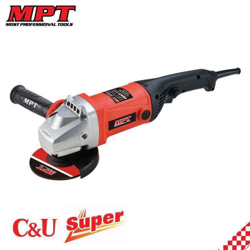 MPT Angle Grinder 125mm (5inch) 1400W C&U bearing Switch at Handle Model: MAG1403