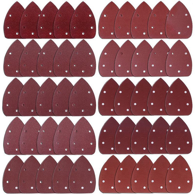 50 Pieces Mouse Detail Sander Sandpaper Sanding Paper Hook and Loop orted 40/ 60/ 80/ 100/ 120/ 180/ 240/ 320/ 400/ 800 Grits(null)
