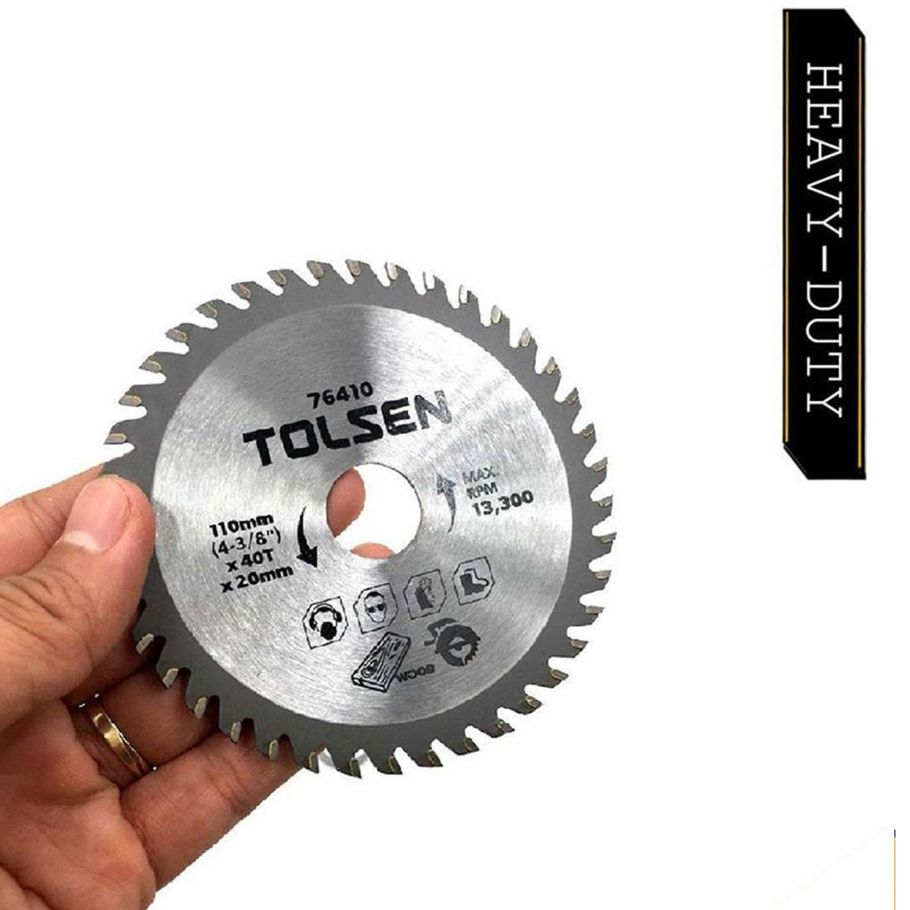 TOLSEN 4" TCT Circular Saw Blade 110mm(4-3/8") x 40T x 20mm For Wood Cutting  76410