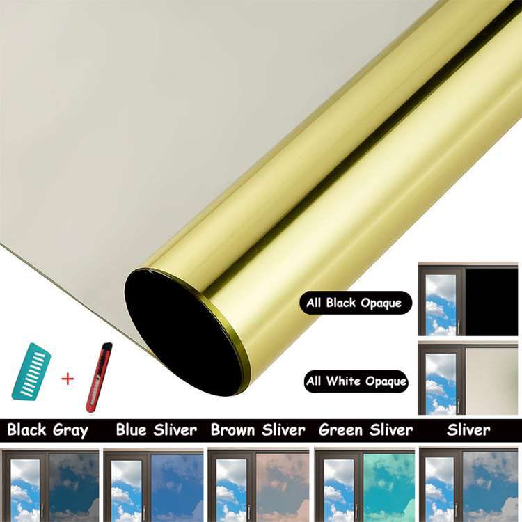 WEFILM One Way Mirror Window Film Home Self Adhesive Reflective Privacy Window Tint Heat Control Solar tinted Film for House Window